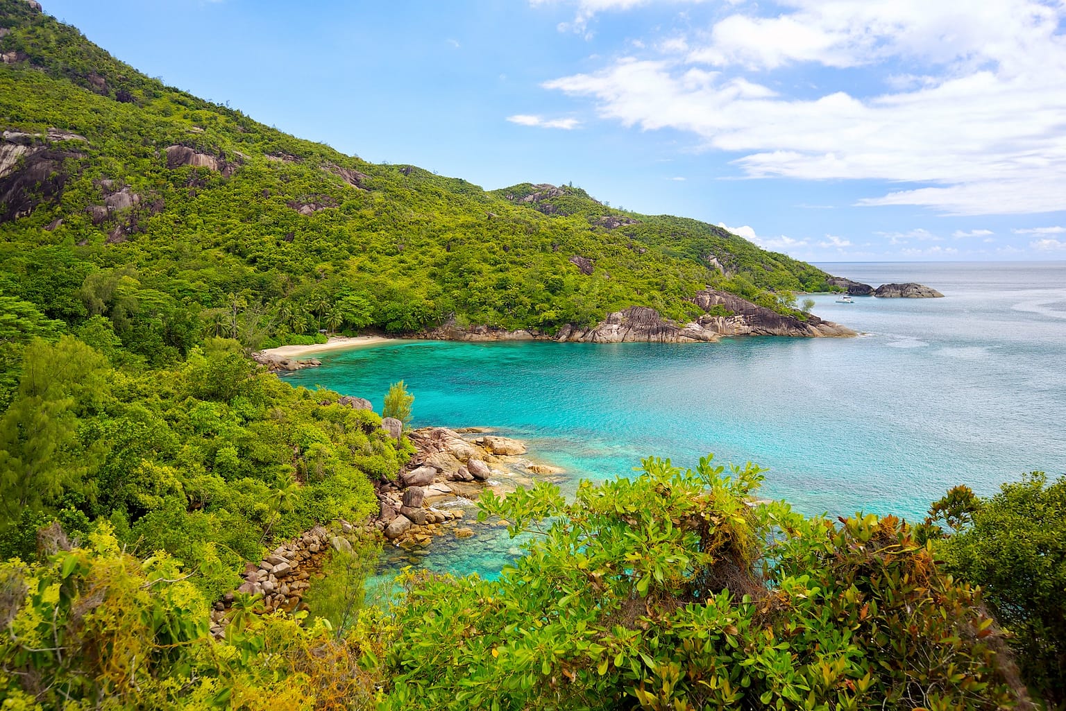 Natural landscape in Mahe island, Seychelles